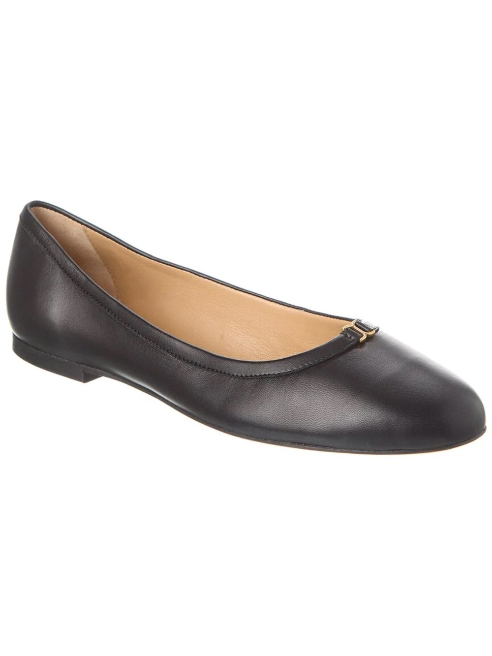 Chloe shoes womens 36 6 black ballet leather flats marcie luxury designer gold